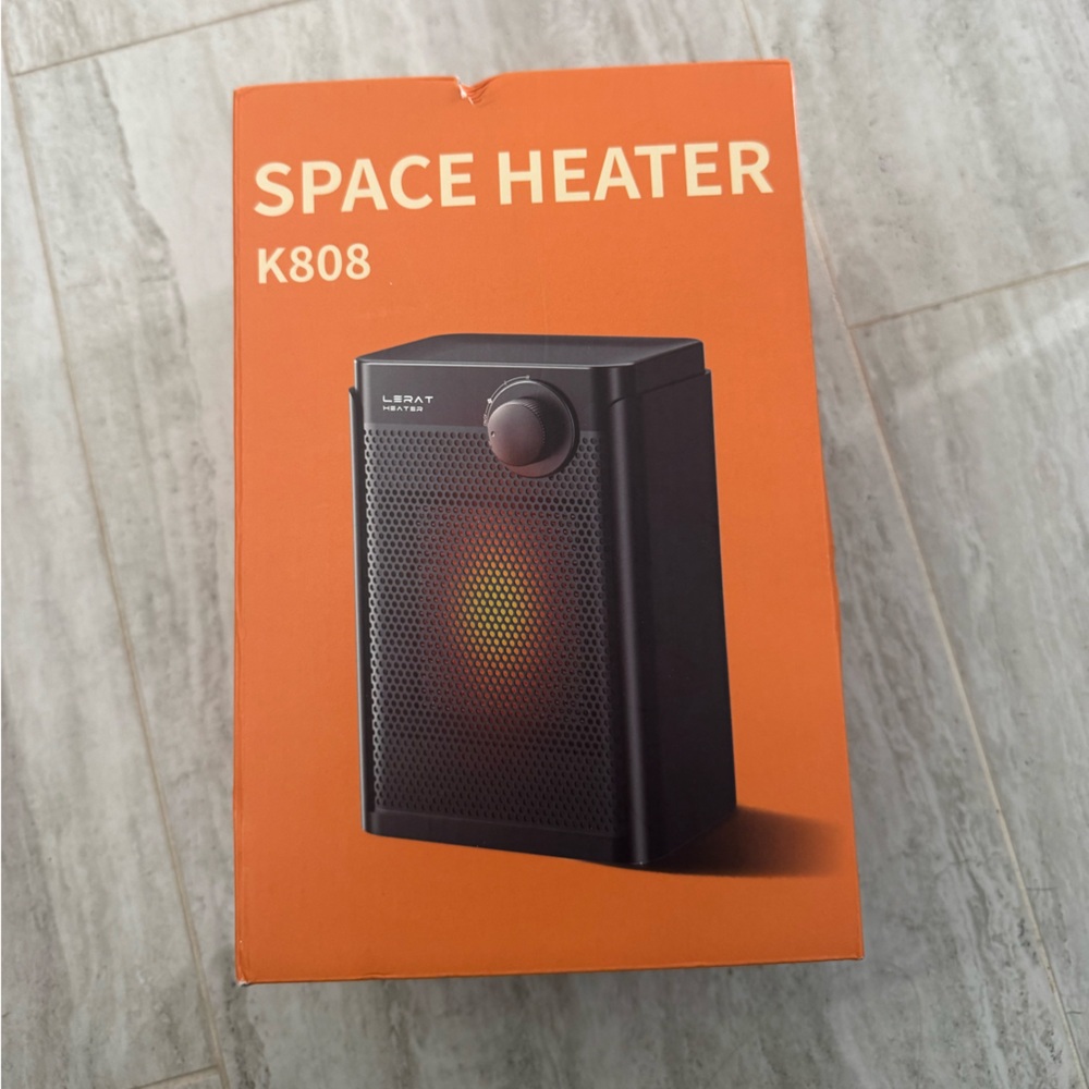 K808 Black Space Heater - Portable Personal Heater
